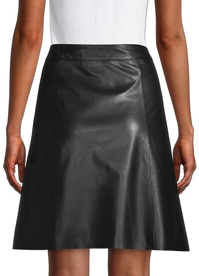 A trench Leather Skirt
