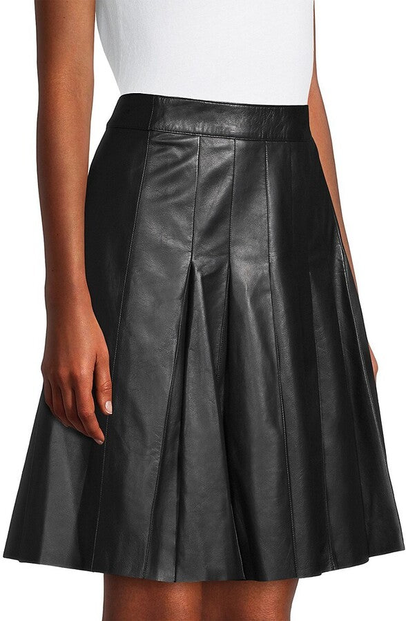 A trench Leather Skirt