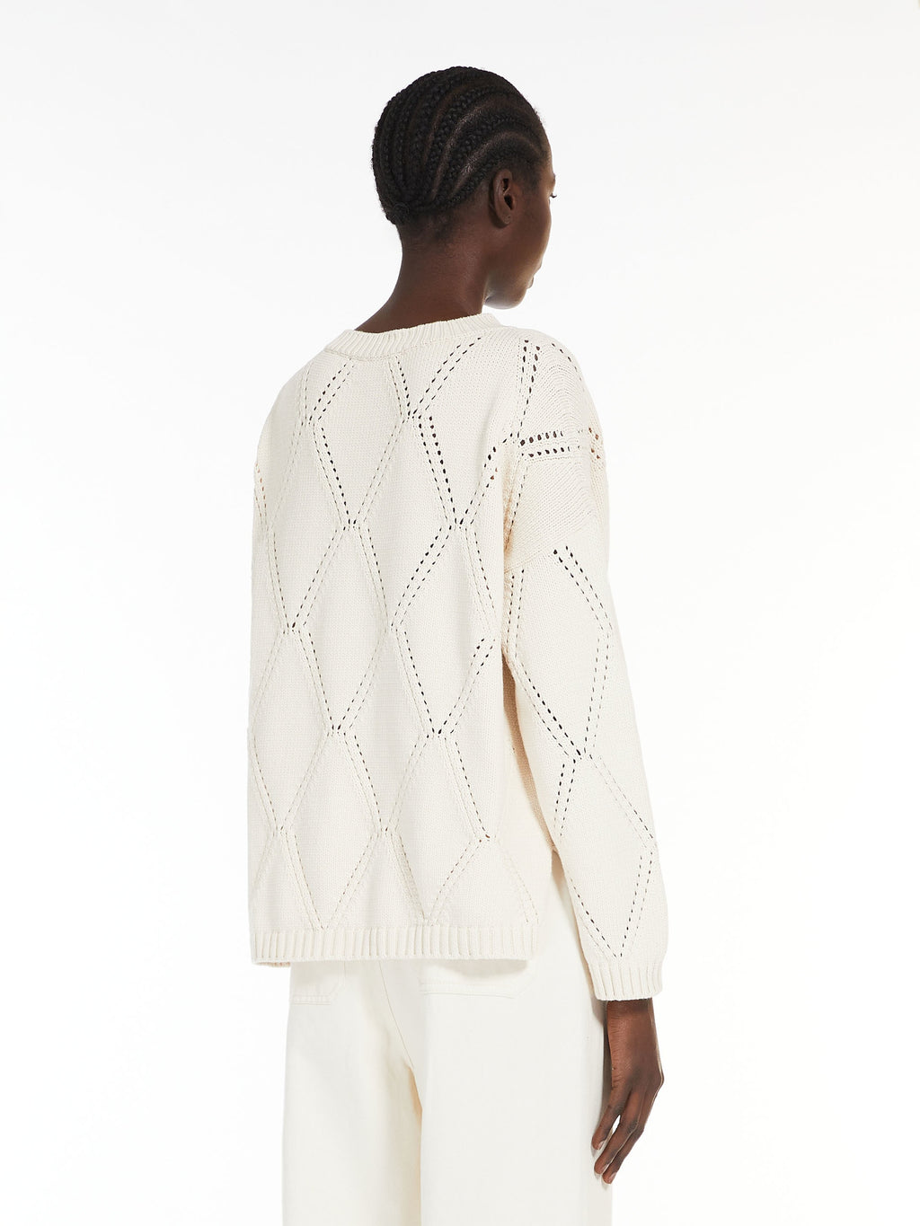 Oversized Diamond-Knit Sweater Abbozzi