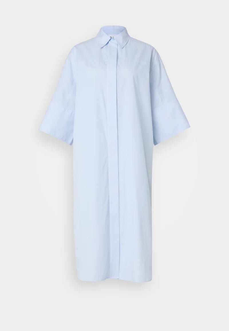 Jason Shirt Dress in Pigeon Blue