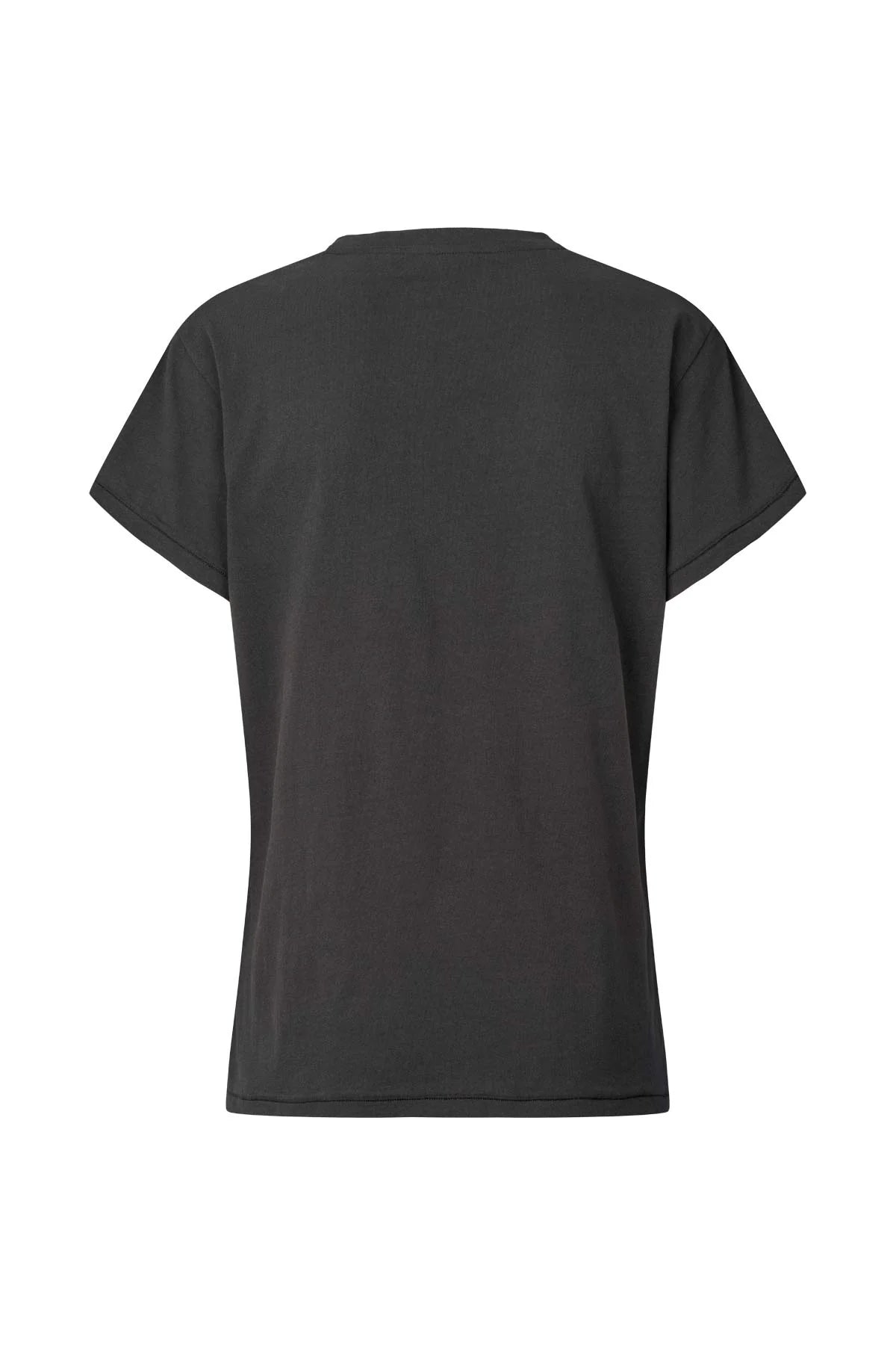 Black t-shirt on a white background