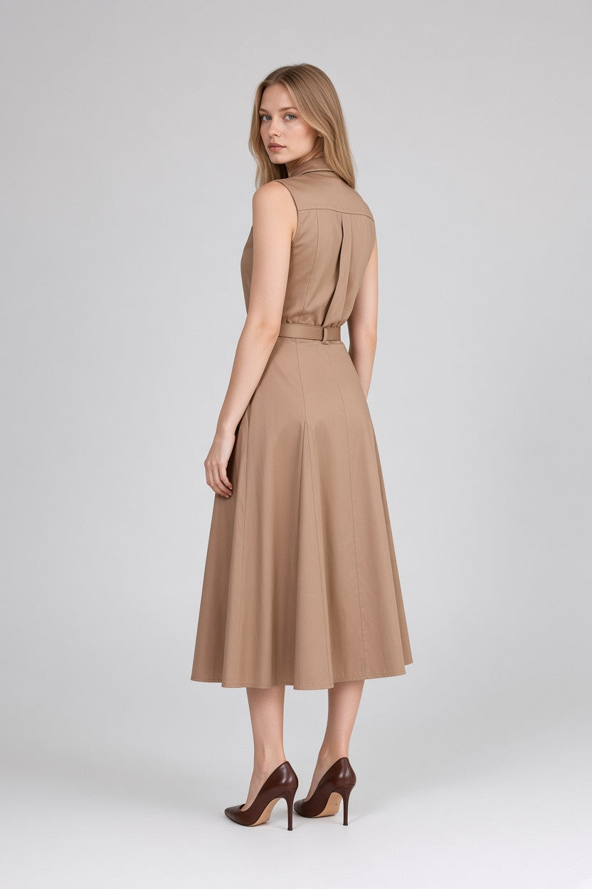 Taranto Shirtdress in Cotton Satin