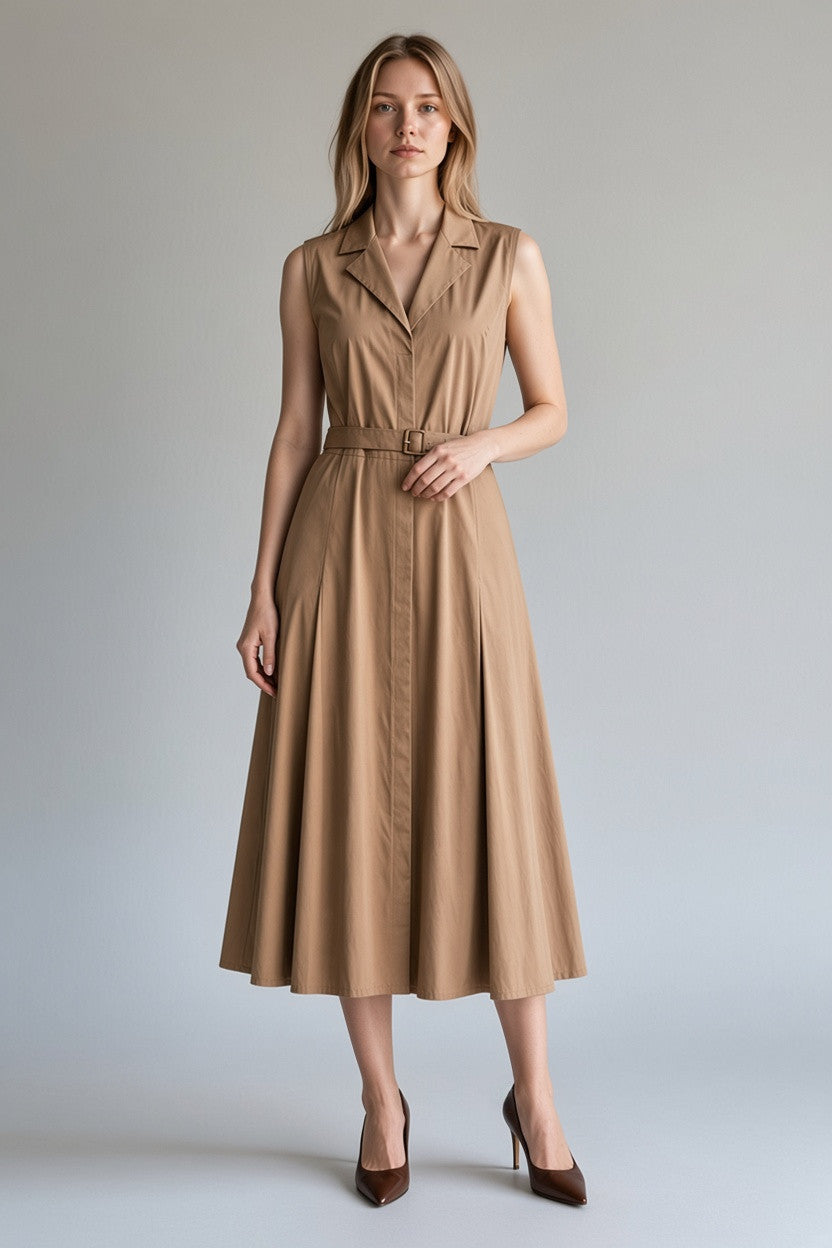 Taranto Shirtdress in Cotton Satin