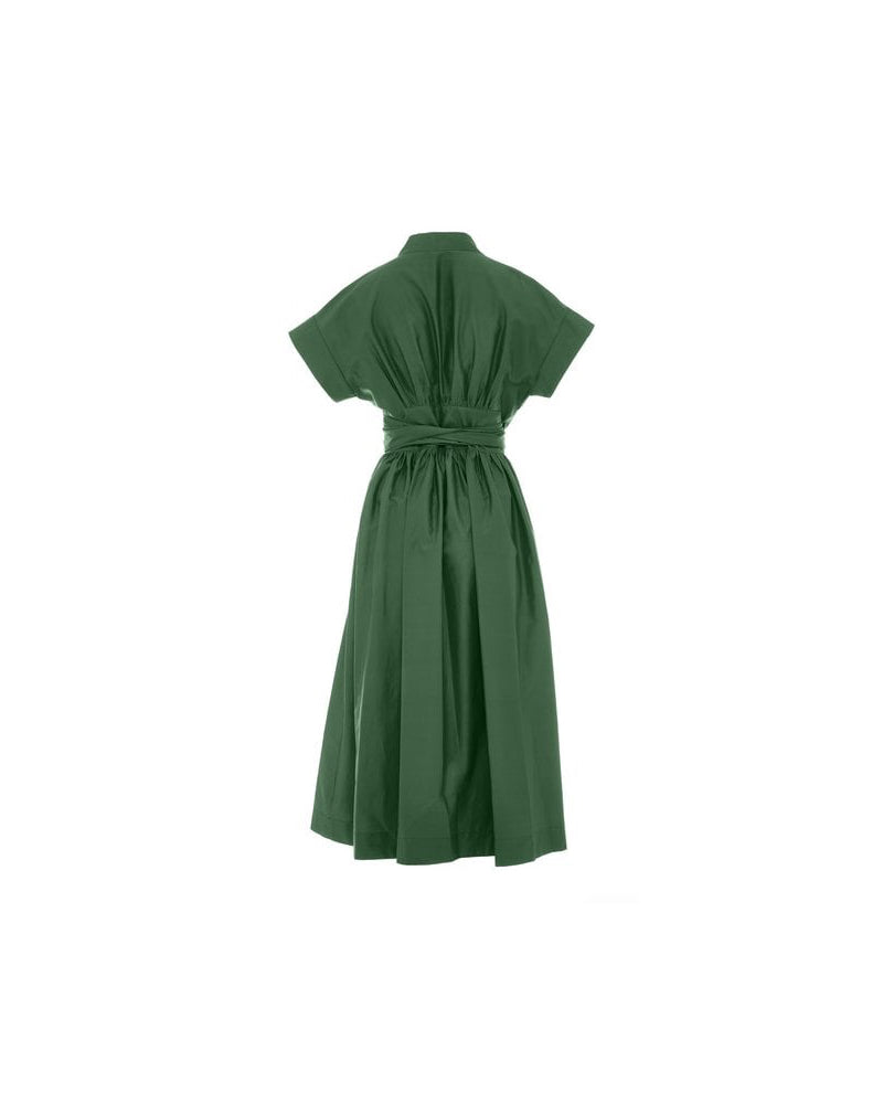 Green dress on a white background