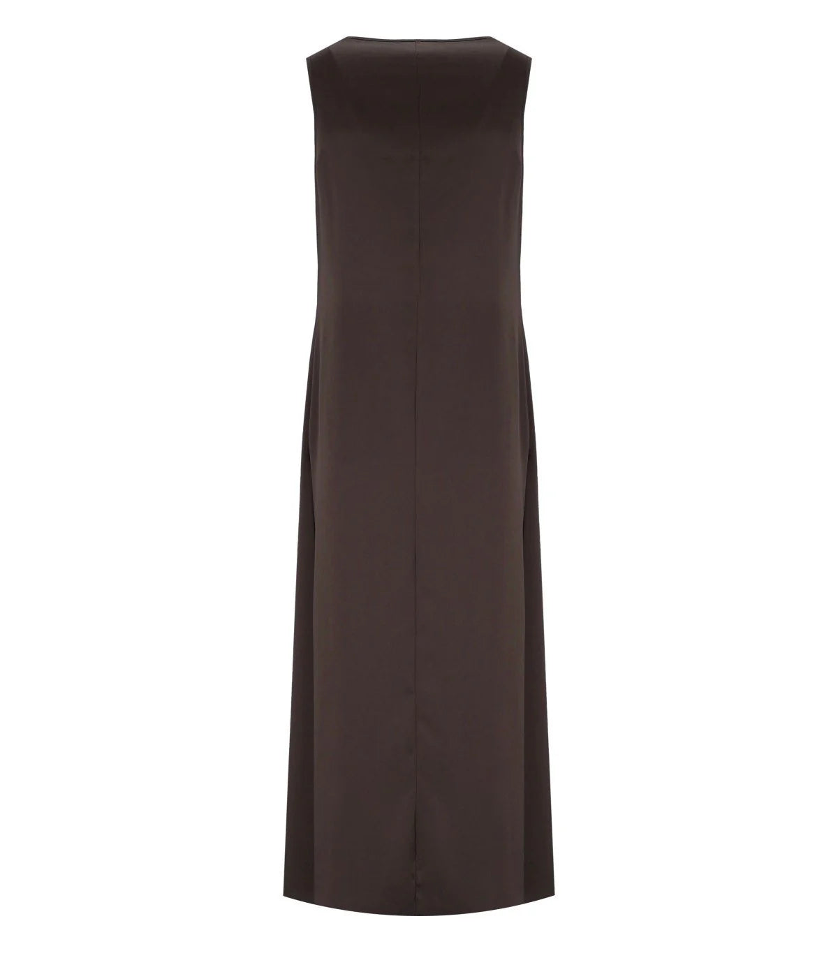 Black sleeveless dress on a white background