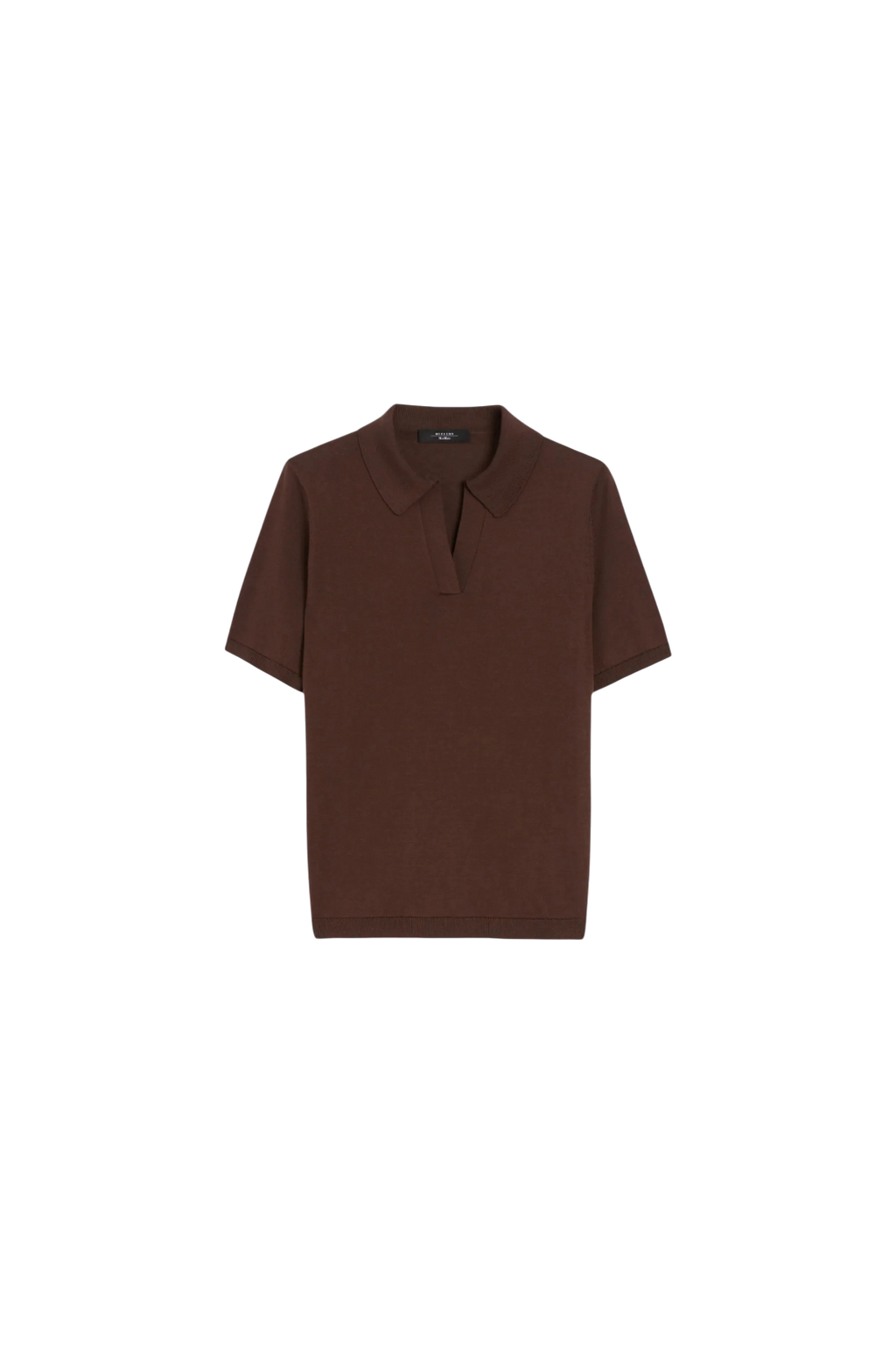Brown polo shirt on a white background