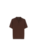 Brown polo shirt on a white background