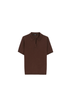 Brown polo shirt on a white background