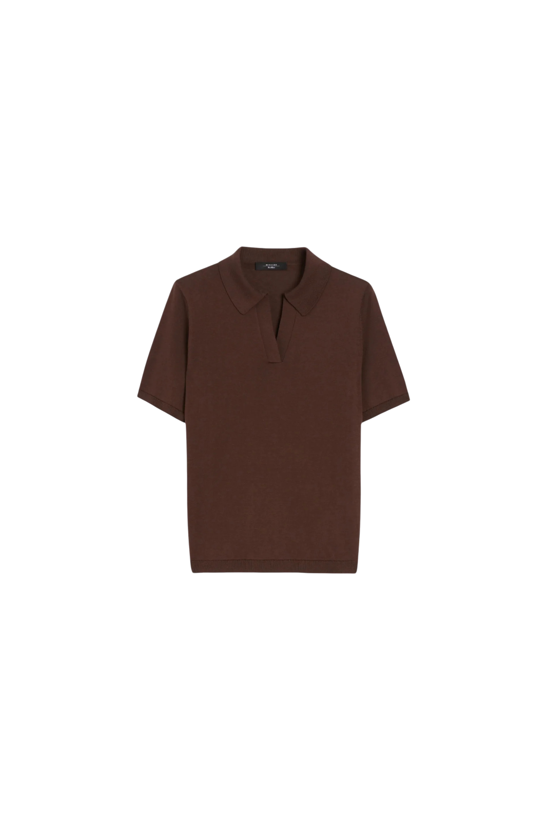 Brown polo shirt on a white background