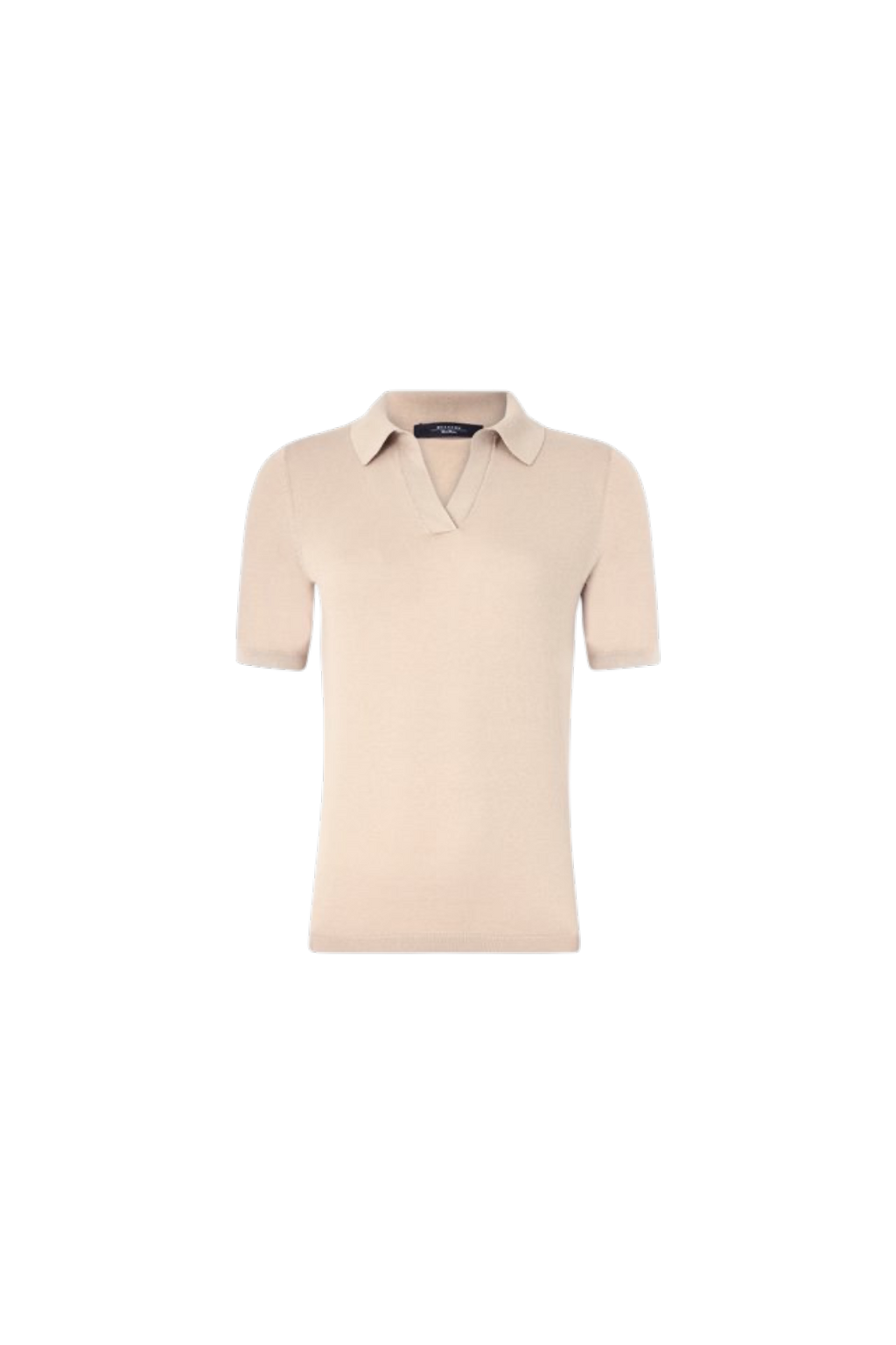Beige polo shirt on a white background