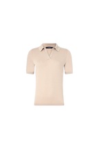 Beige polo shirt on a white background
