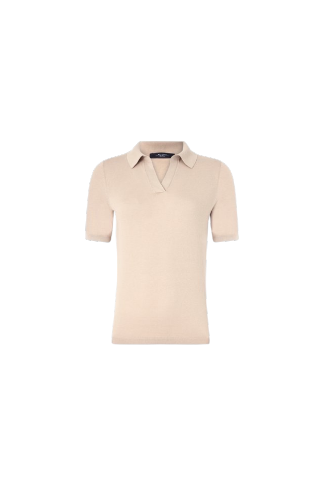 Beige polo shirt on a white background