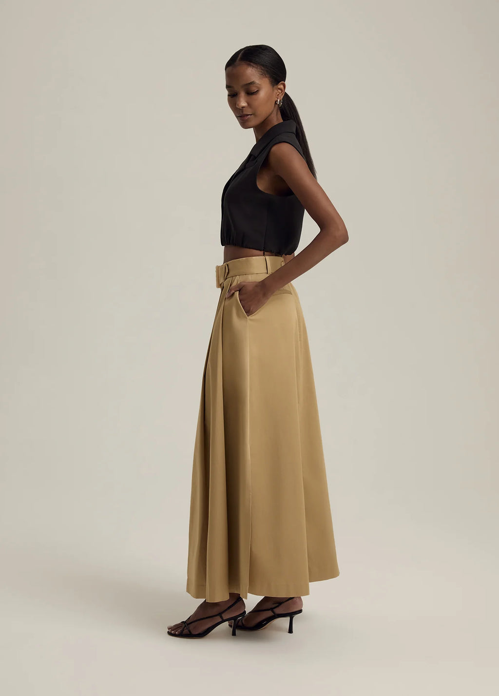 The Gabby Skirt  Sand
