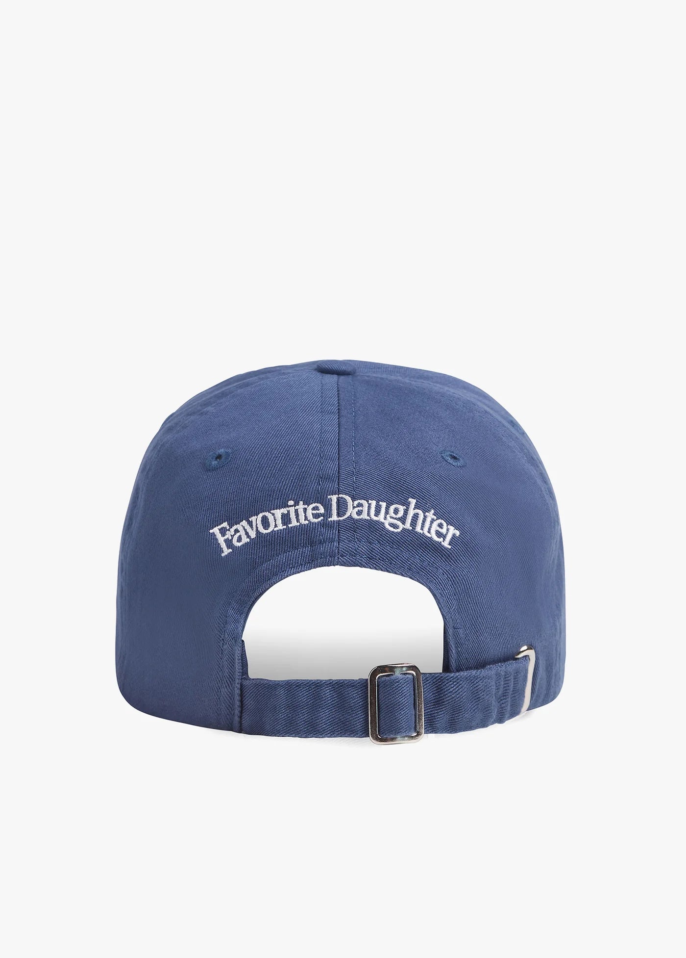 Blue cap with 'Favorite Daughter' text on a white background