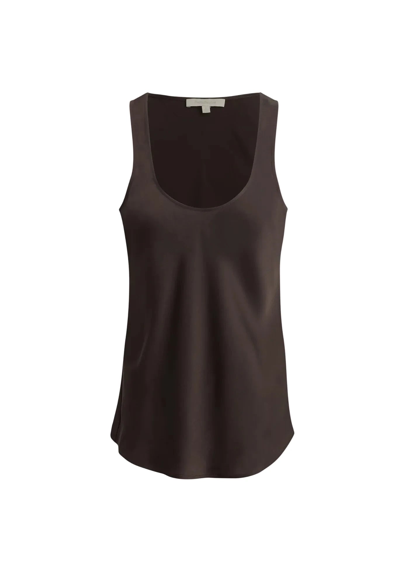 Brown tank top on a white background