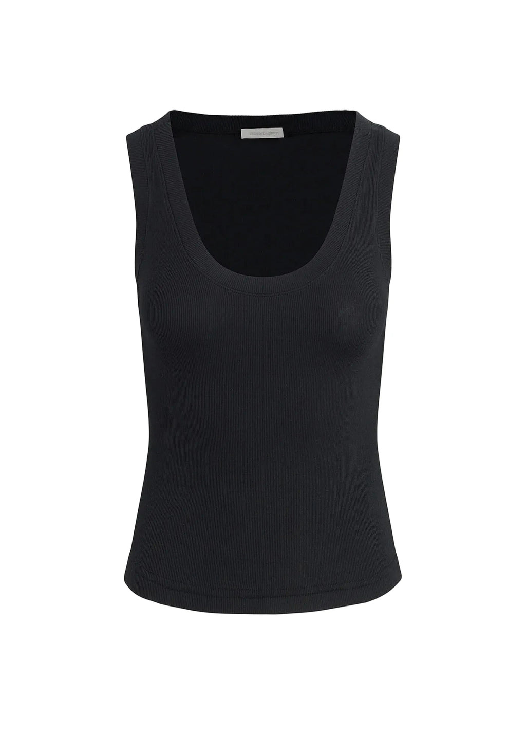 Black tank top on a white background