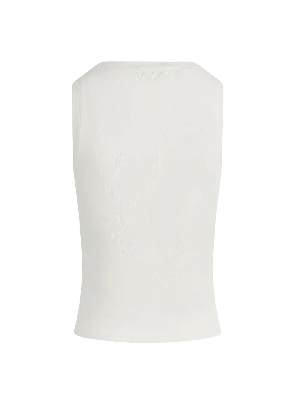 White strapless top on a light gray background