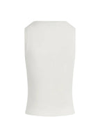 White strapless top on a light gray background