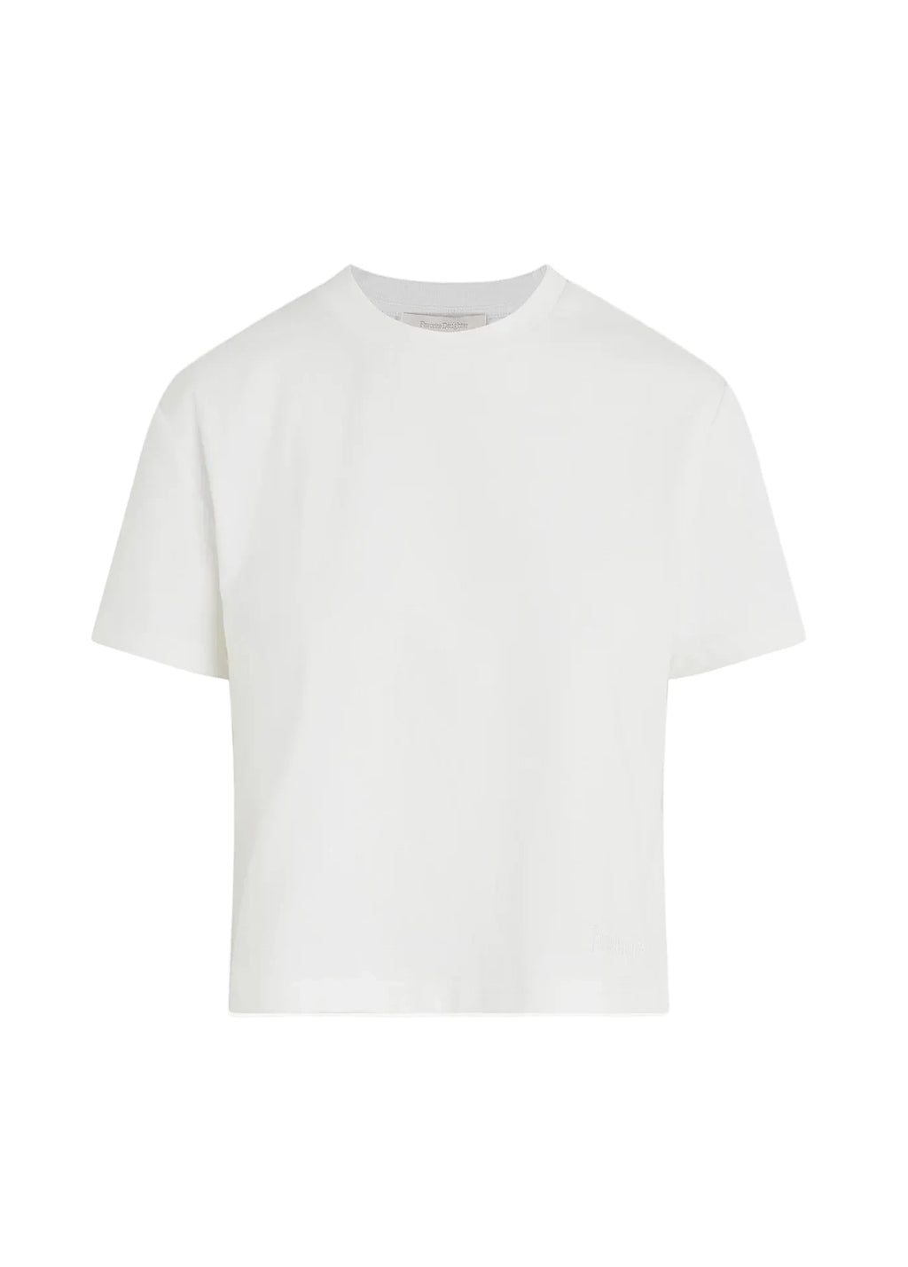 White t-shirt on a light gray background