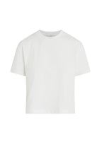White t-shirt on a light gray background