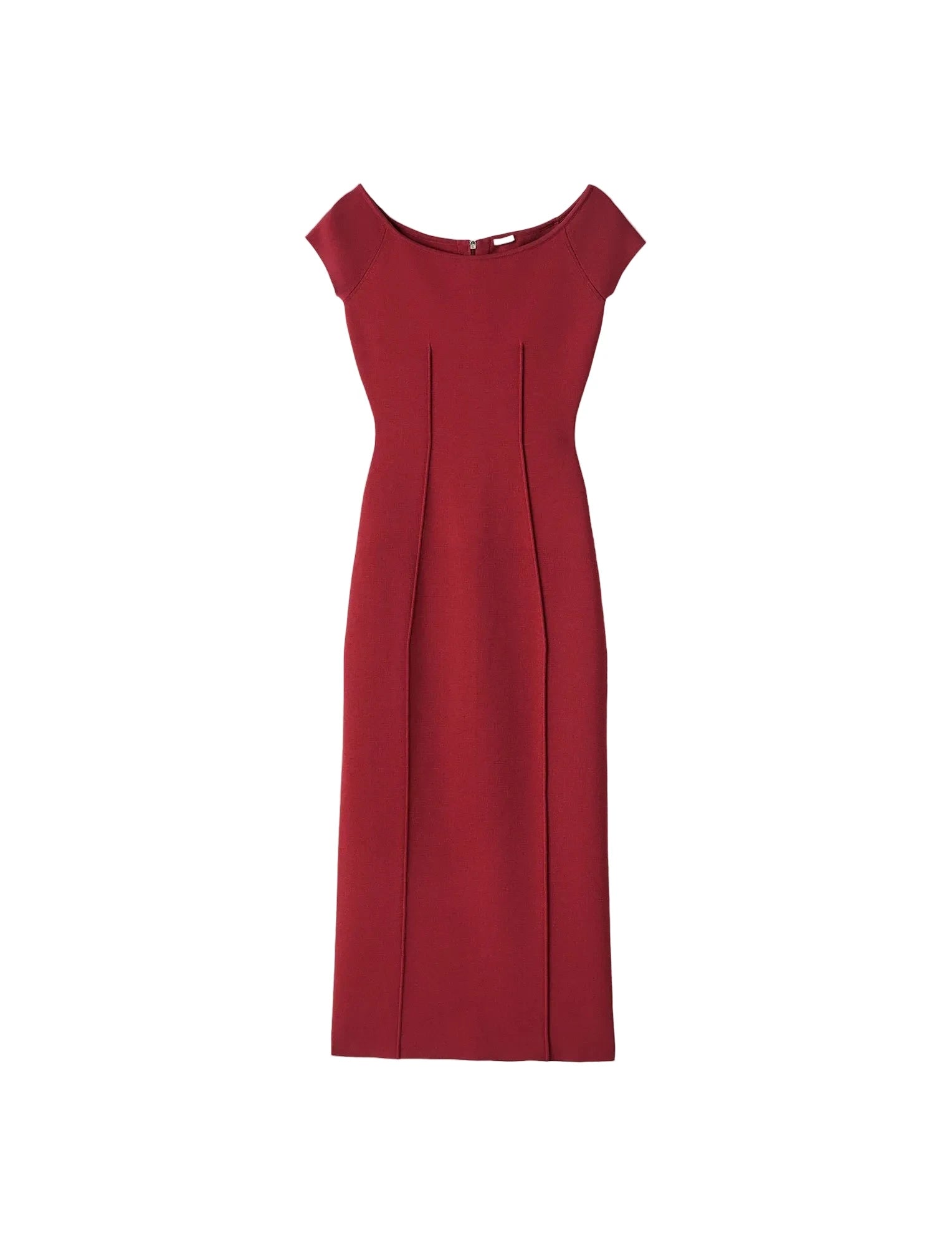 Red dress on a light gray background