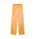 Orange jacquard texture wide leg  pants on a light gray background