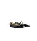 Patent Leather Ballet Flats With Straps Nero