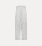 Flared Trousers in Crinkle Cotton