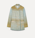 Multicolored textured coat on a white background