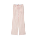 Light pink pajama pants on a white background