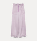 Lavender wide-leg pants on a light gray background