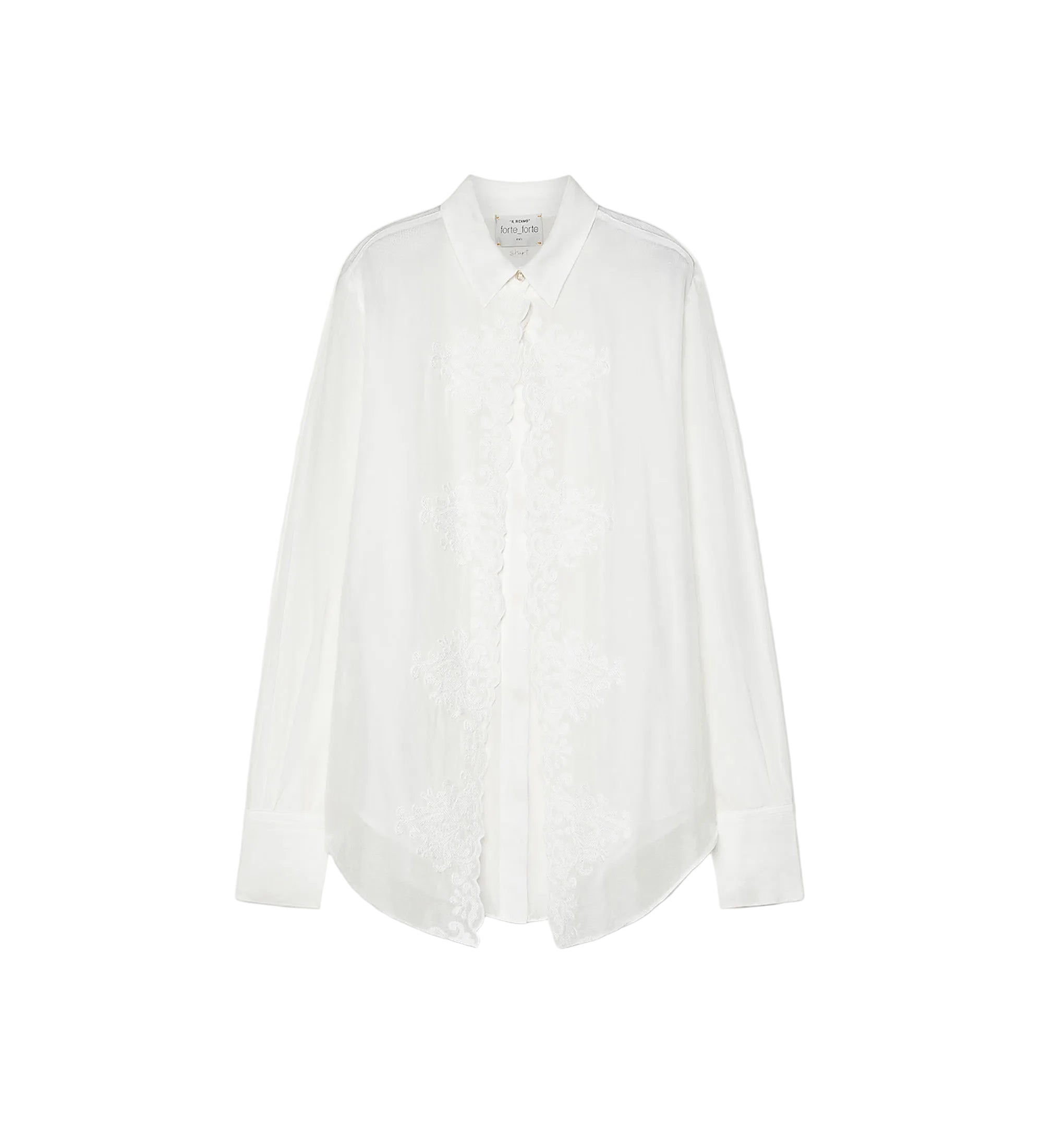 White shirt on a light gray background