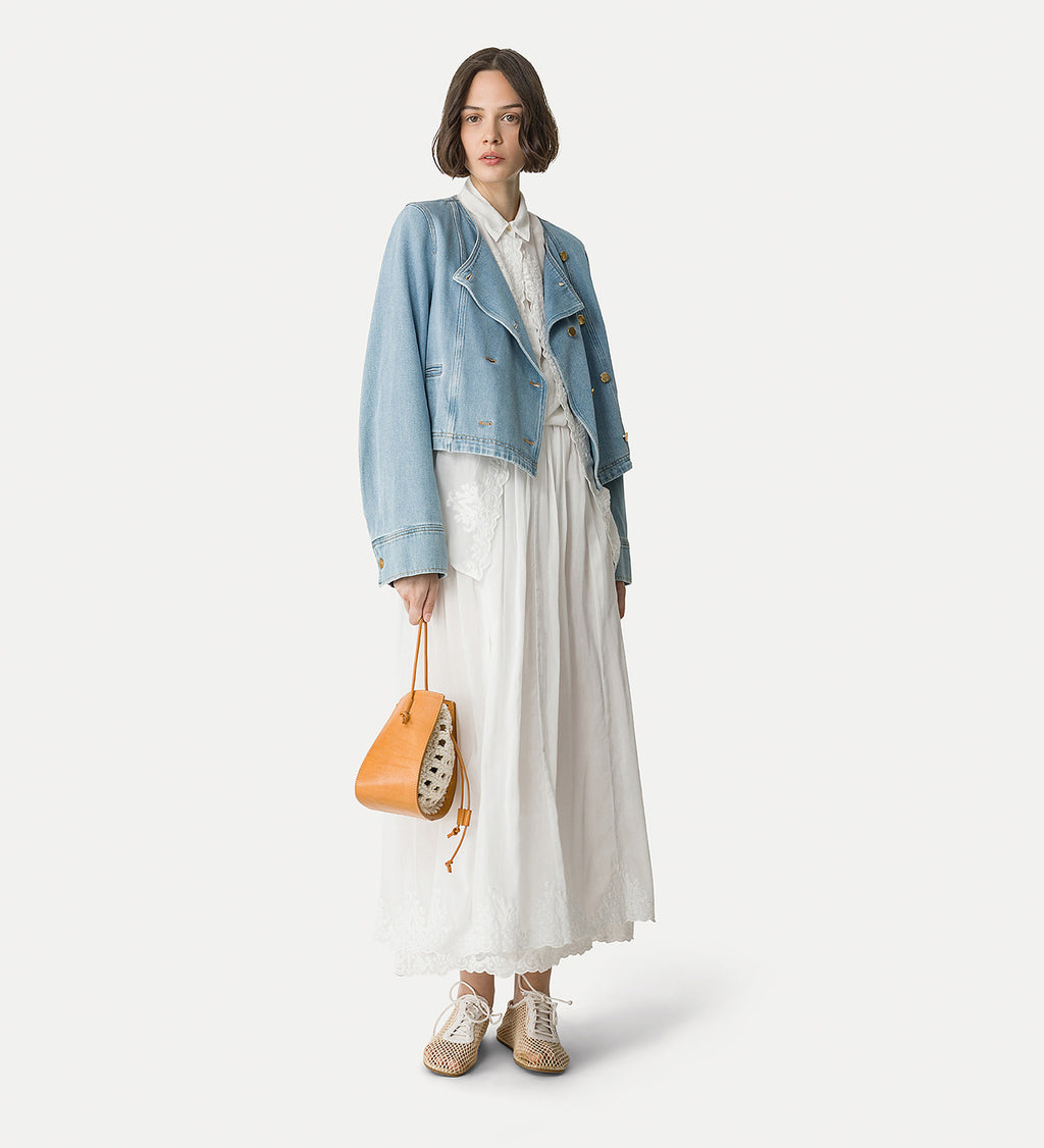 Men’s—style shirt in embroidered voile