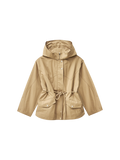 Beige hooded jacket on a white background.ilio parka ba&sh