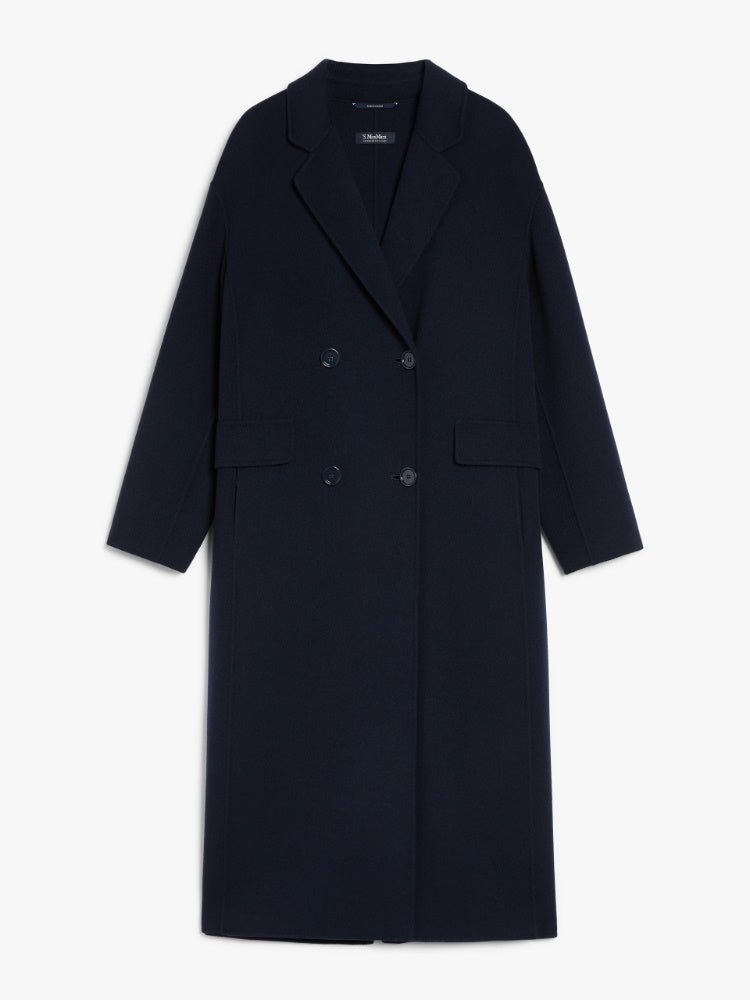 Navy blue coat on a white background
