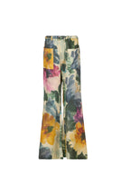 A pair of wide-leg trousers featuring a vibrant watercolor floral print with yellow, pink, and blue flowers on a light beige background, shown against a solid light gray backdrop.
hello21day.4056
Hannes Roether