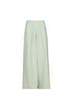 Light sage green wide-leg cropped pants with a high waist and front pleats, shown flat on a light gray background.
for21ever.602
Hannes Roether