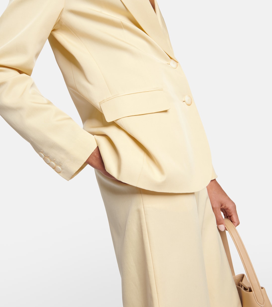 Joseph -  Soft Cotton Silk Belmore Jacket in Ivory