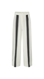 lie trousers second female White pants with black stripes on a white background