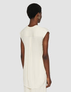 Lucien Pleat Jacquard Blouse