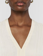 Lucien Pleat Jacquard Blouse