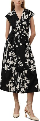 Marella - Taxi Wrap-Dress in Black Floral