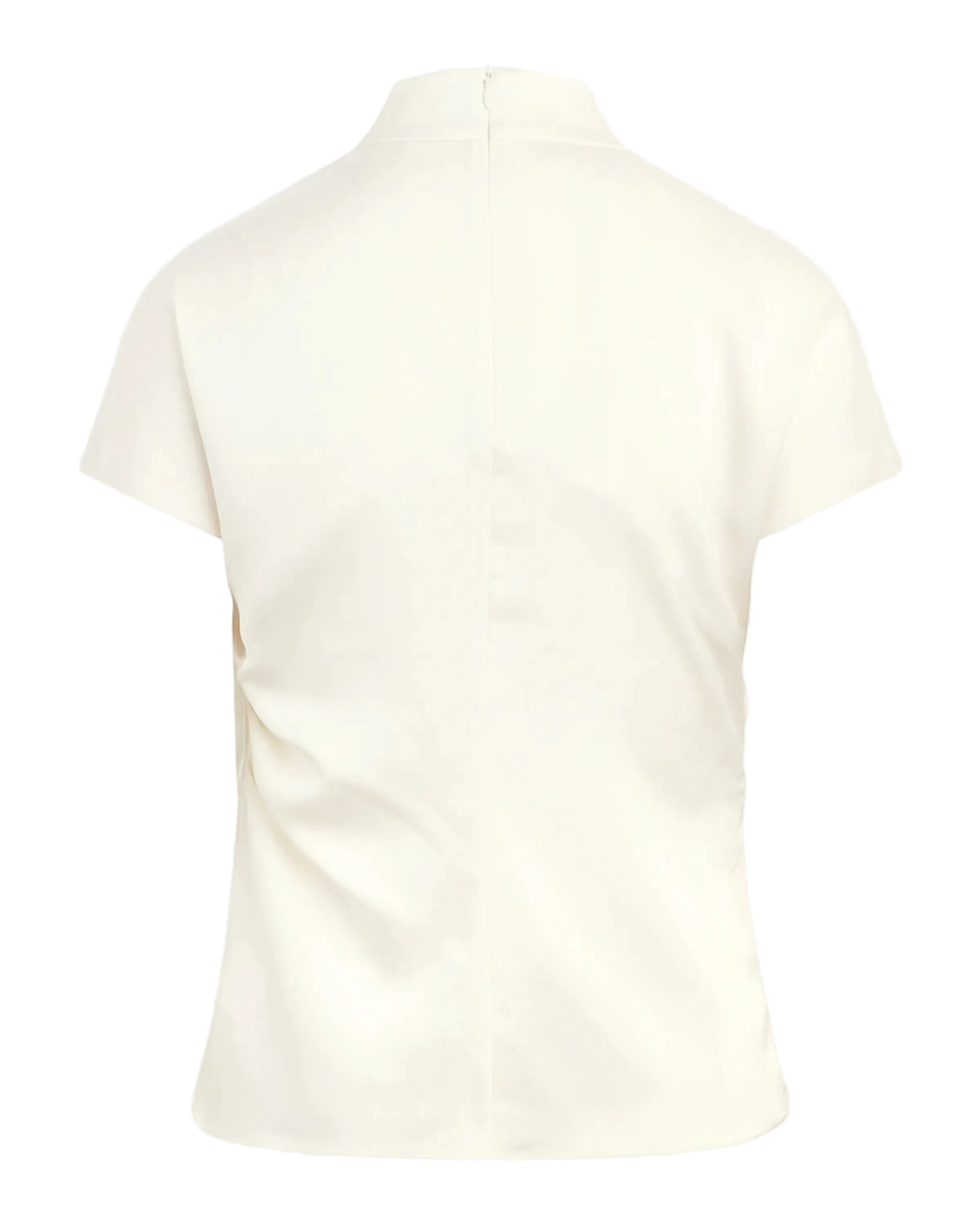 ivory sleeveless top on a white background