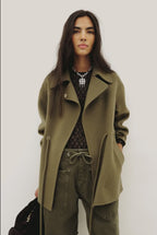 Cropped Adjustable Coat Kam