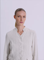 Stretch linen and viscose jacket