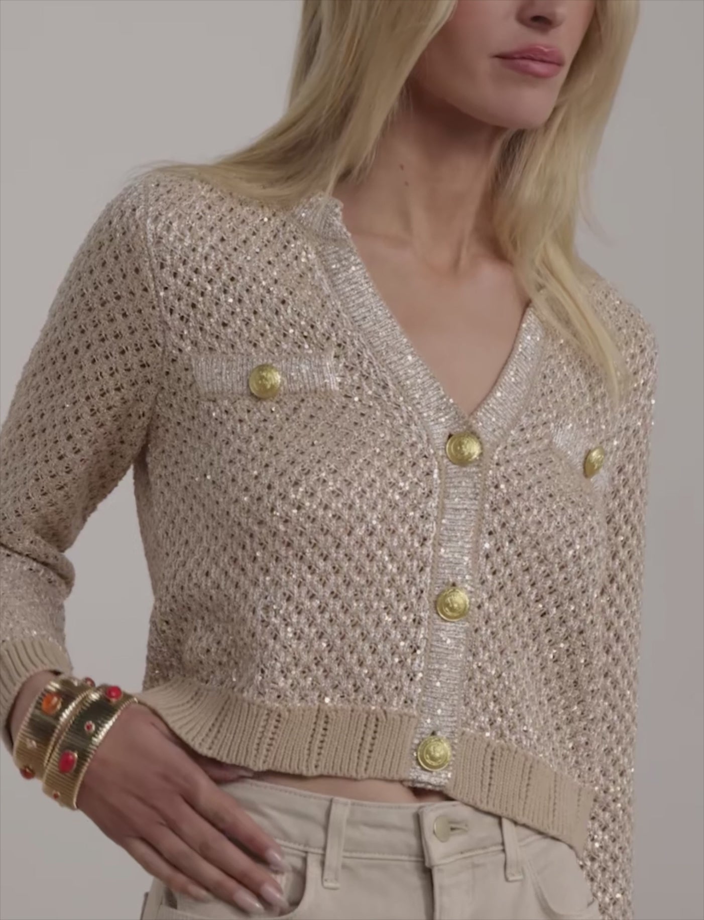 Blanca Sequin Cardigan