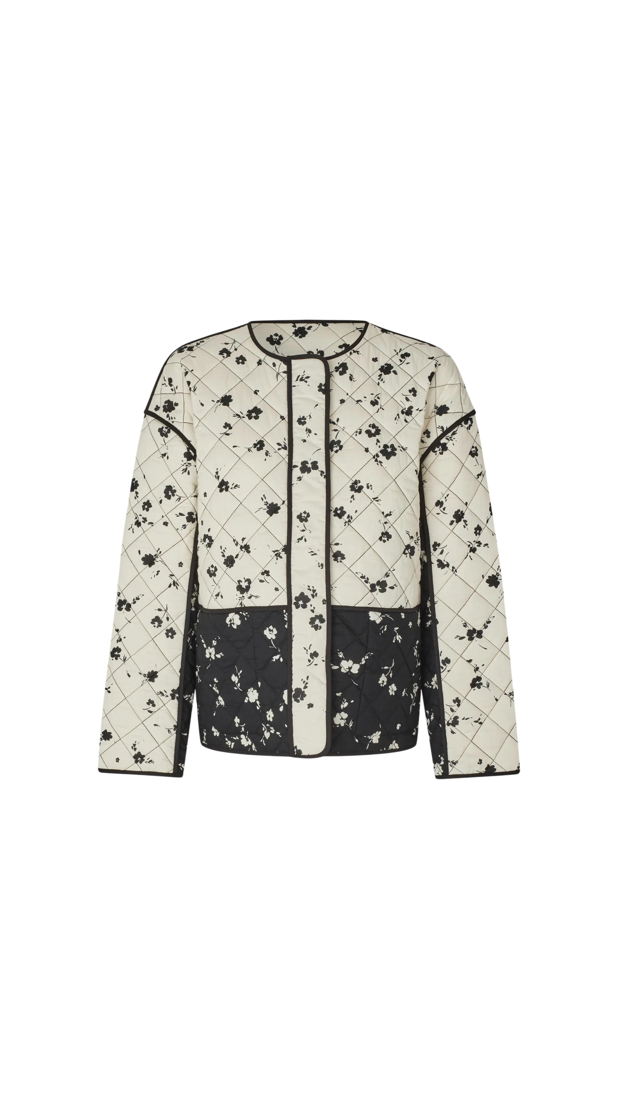 Floral patterned jacket on a white background