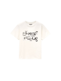 White t-shirt with 'ALMOST FAMOUS' text on a white background, ralfa t-shirt ba&sh