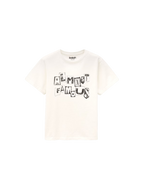 White t-shirt with 'ALMOST FAMOUS' text on a white background, ralfa t-shirt ba&sh
