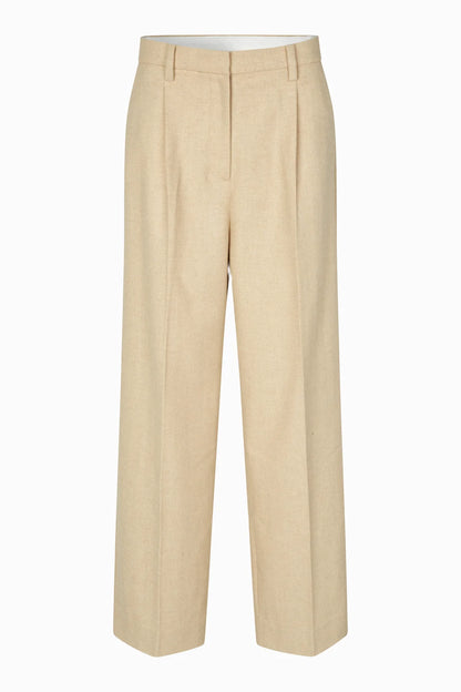 Navada Pleated Pant Beige Melange